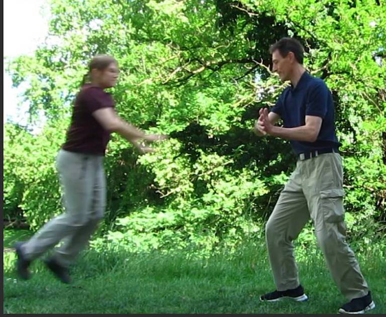 Biomechanisches Gleichgewichtsbrechen und elastische Kraft im Push Hands
